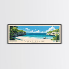 Load image into Gallery viewer, Cove Beach, Bahamas Panoramic Print, Vacation Gift, Bahamas Wall Art, Vacation Wall Art, Vacatation Memories, Beach Decor, Beach Or Lakehouse Art
