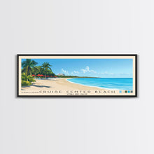 Load image into Gallery viewer, Cruise Center Beach, Turks and Caicos Panoramic Print, Vacation Gift, Turks and Caicos Wall Art, Beach Painting, Beach Decor, Beach Or Lakehouse Art
