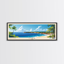 Load image into Gallery viewer, Cuba, Cuba Panoramic Beach Print, Vacation Gift, Cuba Wall Art, Beach Painting, Beach Decor, Beach Painting
