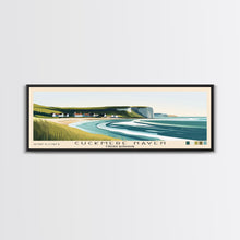 Load image into Gallery viewer, Cuckmere Haven, United Kingdom Panoramic Beach Print, Vacation Gift, United Kingdom Wall Art, Framed Canvas Print, Framed Beach Painting
