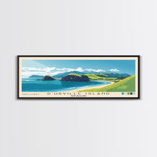 Load image into Gallery viewer, D’Urville Island, New Zealand Panoramic Print, Vacation Gift, New Zealand Wall Art, Beach Painting, Beach Decor, Large Wall Art, Wood Frame Art
