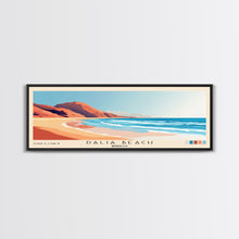 Load image into Gallery viewer, Dalia Beach, Morocco Panoramic Beach Print, Vacation Gift, Morocco Wall Art, Beach Painting, Beach Decor, Beach Painting
