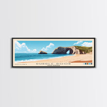 Load image into Gallery viewer, Durdle Door, United Kingdom Panoramic Beach Print, Vacation Gift, United Kingdom Wall Art, Framed Canvas Print, Framed Beach Painting
