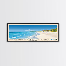 Load image into Gallery viewer, English Point Beach, Turks and Caicos Panoramic Beach Print, Vacation Gift, Turks and Caicos Wall Art, Framed Canvas Print, Framed Beach Painting
