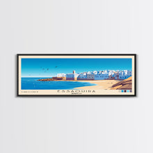 Load image into Gallery viewer, Essaouira, Morocco Panoramic Print, Vacation Gift, Morocco Wall Art, Beach Painting, Beach Decor, Beach Or Lakehouse Art
