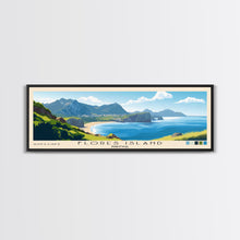 Carregar imagem no visualizador da galeria, Flores Island, Portugal Panoramic Print, Vacation Gift, Portugal Wall Art, Beach Painting, Beach Decor, Large Wall Art, Wood Frame Art
