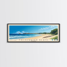Load image into Gallery viewer, Freshwater Beach, Australia Panoramic Print, Vacation Gift, Australia Wall Art, Beach Painting, Beach Decor, Large Wall Art, Wood Frame Art
