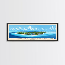 Carregar imagem no visualizador da galeria, Fulhadhoo Island, Maldives Panoramic Print, Vacation Gift, Maldives Wall Art, Beach Painting, Beach Decor, Beach Or Lakehouse Art
