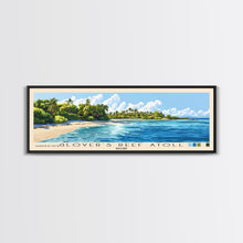 Load image into Gallery viewer, Glover’s Reef Atoll, Belize Panoramic Print, Vacation Gift, Belize Wall Art, Beach Painting, Beach Decor, Beach Or Lakehouse Art
