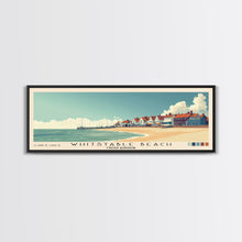 Load image into Gallery viewer, Whitstable beach, United Kingdom Panoramic Print, Vacation Gift, United Kingdom Wall Art, Beach Painting, Beach Decor, Large Wall Art, Wood Frame Art
