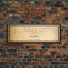 Load image into Gallery viewer, Columbus Panoramic vintage map print poster or framed canvas, Ohio map print poster canvas, Columbus city map print poster canvas
