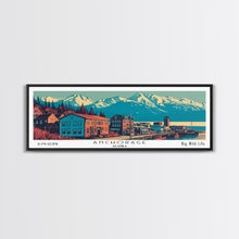Carregar imagem no visualizador da galeria, Anchorage Alaska Panoramic Travel Poster Canvas Print
