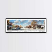 Load image into Gallery viewer, Sterling Heights Michigan Travel Poster, Framed Canvas Print, Office Art, Wall Hanging, Travel Gift, Living Room Art, Vintage Style
