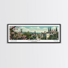 Cargar imagen en el visor de la galería, Concord California Panoramic Painting, Mid Century Modern Framed Canvas Print, Retro Pop Art Travel Poster, City Wall Decor, Office Decor
