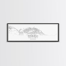 Load image into Gallery viewer, Panoramic Edinburgh City Map, United Kingdom Art, Map Print, Minimalist Wall Art, Canvas Art, Housewarming Gift, Street Map, Closing Gift
