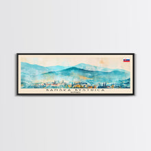 Load image into Gallery viewer, Banska Bystrica Slovakia Wall Art, Panoramic Travel Poster, Panoramic Framed Canvas Print, City Wall Art, Wall Hanging Home Decor, Travel Art
