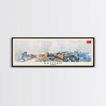 Load image into Gallery viewer, Batman Turkey Panoramic Travel Poster, Framed Canvas Print or Metal Wall Art, Travel Art, Home Decor, Panoramic Painting, Midcentury Art
