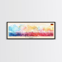 Load image into Gallery viewer, Bochum Germany Panoramic Travel Poster, Framed Canvas Print or Metal Wall Art, Travel Art, Home Decor, Panoramic Painting, Midcentury Art
