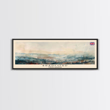 Load image into Gallery viewer, Bradford United Kingdom Travel Print Wall Art, Panoramic City Art, Travel Art, Wall Decor, Vacation Gift, Framed Canvas Print Or Metal Art
