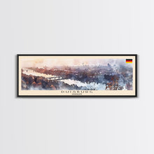 Load image into Gallery viewer, Duisburg Germany  Wall Art, Panoramic Travel Poster, Panoramic Framed Canvas Print, City Wall Art, Wall Hanging Home Decor, Travel Art
