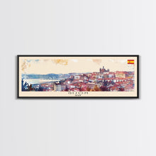 Carregar imagem no visualizador da galeria, Gijón Spain Travel Print Wall Art, Panoramic City Art, Travel Art, Wall Decor, Vacation Gift, Framed Canvas Print Or Metal Art
