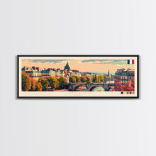 Carregar imagem no visualizador da galeria, Angers France Wall Art, Panoramic Travel Poster, Panoramic Framed Canvas Print, City Wall Art, Wall Hanging Home Decor, Travel Art
