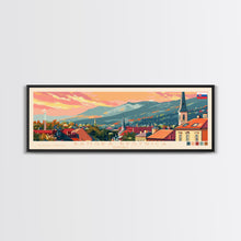 Load image into Gallery viewer, Banska Bystrica Wall Art, Panoramic Travel Poster, Panoramic Framed Canvas Print, City Wall Art, Wall Hanging Home Decor, Travel Art
