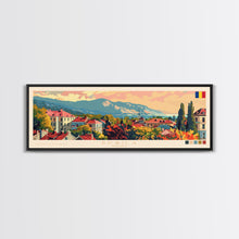 Load image into Gallery viewer, Braila Romania Travel Art, City Art, Framed Canvas Print or Metal Wall Art, Europe Travel Poster, Panoramic Wall Art, Extra Wide Wall Art
