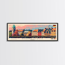 Load image into Gallery viewer, Braunschweig Germany Travel Art, City Art, Framed Canvas Print or Metal Wall Art, Europe Travel Poster, Panoramic Wall Art, Extra Wide Wall Art
