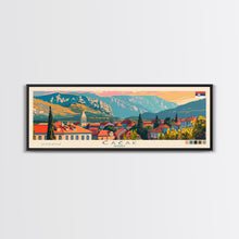 Carregar imagem no visualizador da galeria, Čačak Serbia Wall Art, Panoramic Travel Poster, Panoramic Framed Canvas Print, City Wall Art, Wall Hanging Home Decor, Travel Art
