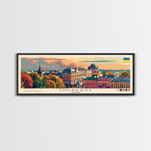 Cargar imagen en el visor de la galería, Cherkasy Ukraine Travel Art, City Art, Framed Canvas Print or Metal Wall Art, Europe Travel Poster, Panoramic Wall Art, Extra Wide Wall Art
