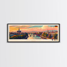 Load image into Gallery viewer, Duisburg Germany  Wall Art, Panoramic Travel Poster, Panoramic Framed Canvas Print, City Wall Art, Wall Hanging Home Decor, Travel Art
