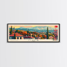 Load image into Gallery viewer, Elaz Turkey Wall Art, Panoramic Travel Poster, Panoramic Framed Canvas Print, City Wall Art, Wall Hanging Home Decor, Travel Art
