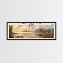 Carregar imagem no visualizador da galeria, Amadjuak Lake Panoramic Framed Canvas Print, Lake House Decor, Minimalist Art, Travel Poster, Scenic View, Nature Wall Art
