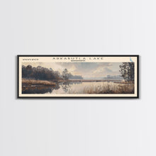 Carregar imagem no visualizador da galeria, Arkabutla Lake Mississippi Panoramic Framed Canvas Print, Lake House Decor, Rustic Art, Travel Poster, Scenic View, Nature Wall Art
