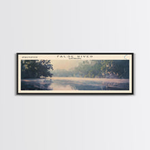 Carregar imagem no visualizador da galeria, False River Louisiana Framed Canvas Print, Lake House Decor, Panoramic Wall Art, Travel Poster, Rustic Lake Painting, Home Decor
