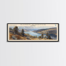 Carregar imagem no visualizador da galeria, Glendo Reservoir Wyoming Framed Canvas Print, Panoramic Lake House Decor, Wall Art, Travel Poster, Beautiful Lake Painting, Nature Art
