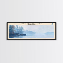 Load image into Gallery viewer, Sylvan Lake South Dakota Panoramic Wall Art, Framed Canvas Print, Lake House Decor, Travel Poster, Scenic Lake Scene, Living Room Decor
