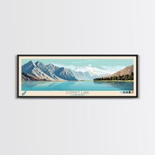 Cargar imagen en el visor de la galería, Convict Lake California Framed Canvas Print, Midcentury Modern Panoramic Wall Art, Living Room Decor, Pop Art, Travel Poster Art, Nature Art, Lake House Decor
