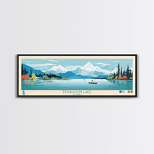 Load image into Gallery viewer, Emaiksoun Lake Alaska Framed Canvas Print, Panoramic Wall Art, Midcentury Modern, Pop Art, Bedroom Decor, Travel Poster, Nature Art
