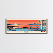 Cargar imagen en el visor de la galería, Fish Lake Utah Framed Canvas Print, Panoramic Art, Midcentury Modern, Pop Art, Living Room Wall Art, Travel Poster, Nature Painting, Home Decor
