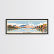 Cargar imagen en el visor de la galería, Ganoga Lake Pennsylvania Framed Canvas Print, Panoramic Art, Midcentury Modern, Pop Art, Living Room Wall Art, Travel Poster, Nature Painting, Home Decor
