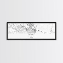 Load image into Gallery viewer, Panoramic Mobile City Map, Alabama Art, Map Print, Minimalist Wall Art, Canvas Art, Housewarming Gift, Street Map Art, Closing Gift
