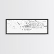 Load image into Gallery viewer, Panoramic Montgomery City Map, Alabama Art, Map Print, Minimalist Wall Art, Canvas Art, Housewarming Gift, Street Map Art, Closing Gift
