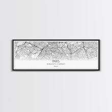 Load image into Gallery viewer, Panoramic Paris City Map, France Art, Map Print, Minimalist Wall Art, Canvas Art, Housewarming Gift, Street Map Art, Closing Gift
