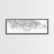 Load image into Gallery viewer, Panoramic Santa Ana City Map, California Art, Map Print, Minimalist Wall Art, Canvas Art, Housewarming Gift, Street Map Art, Closing Gift
