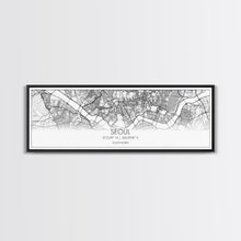 Load image into Gallery viewer, Panoramic Seoul City Map, South Korea Art, Map Print, Minimalist Wall Art, Canvas Art, Housewarming Gift, Street Map Art, Closing Gift
