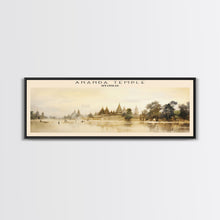Carregar imagem no visualizador da galeria, Ananda Temple Travel Poster Print, Framed Canvas Wall Art, Metal Wall Art, Myanmar art, Gift For Him, Travel Wall Art, Travel Lover Gift
