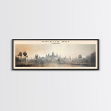 Carregar imagem no visualizador da galeria, Angkor Wat Cambodia | Framed Travel Poster Canvas Print | Trendy Wall Art | Watercolor Painting | Living Room Art | Unique Art
