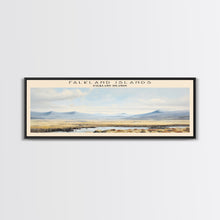 Carregar imagem no visualizador da galeria, Falkland Islands Framed Canvas Print Travel Poster | Wall Art | Home Decor | Gift For Travel Lover | Wall Hanging | Original Art
